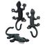 ChasBete Gecko Kleiderhaken Wand Garderobenhaken, 17cm Vintage Metall Wandhaken 3er-set Haken Garderobe