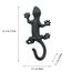 ChasBete Gecko Kleiderhaken Wand Garderobenhaken, 17cm Vintage Metall Wandhaken 3er-set Haken Garderobe