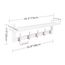 SMIBUY Kleiderhaken mit Regal Wandmontage, 74 cm Eingangsbereich Garderobe für Wand, Bambus-Hängeregal mit 5 Doppel-Metallhaken für Badezimmer, Schlafzimmer, Küche, Wohnzimmer, Mudroom (Weiß)