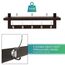 SMIBUY Kleiderhaken mit Ablage Wandmontage, 74 cm Eingangsbereich Garderobe für Wand, Hängeregal aus Bambus mit 5 Doppel-Metallhaken für Badezimmer, Schlafzimmer, Küche (Dunkelbraun)