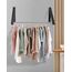 LIVEHITOP Kleiderhaken Wand, Kleiderstange Wandmontage Aluminum Stabilisieren Kleiderlüfter Klappbar mit Stange für Badezimmer Waschküche Kleiderschrank Balkon (Schwarz)