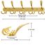 Dseap Garderobenleiste - Schwerlast Garderobenhaken Mit 5 Dreifachhaken, Edelstahl Wandgarderobe, Kleiderhaken Wand, Hakenleiste Garderobe für Mantel Hut Handtuch Handtasche, Gold, 2 Stück