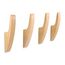 SAUNNIHEN 4 Stück Kleiderhaken Einzeln, Garderobenhaken Holz, Multifunktionaler Wandhaken Vintage, Handtuchhaken, Garderobe für Schlafzimmer, Wohnzimmer, Flur (Einfacher Haken)