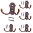 Stahlia Garderobenhaken KUPFER (5 Stück) Haken zum Schrauben vintage Kleiderhaken Garderobe KURZ Haken für Garderobe Metallhaken