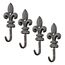 4er Set Set Haken Lilie Wandgarderobe Garderobe Wandhaken Gusseisen Antik Shabby Chic Vintage