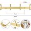 Qiannhee 2x Hakenleiste Kleiderhaken Golden Garderobenleiste Rostfrei 43CM bis 40KG Schwerlast Kleiderhakenleiste Edelstahl Garderobenhaken Kinder mit 4 Haken Wandgarderob für Jacken Badezimmer Küche