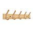 Anjuer Kleiderbügel Rack 5 Haken 20kg Heavy Duty Kleidung Wandhalter Bambus Aufhänger