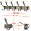 SKOLOO Garderobenleiste, Moderne, stabile Metall Kleiderhaken Wand mit 5 Haken, 2er-Pack, zum Aufhängen von Kleidung, Mantel, Hüten, Jacken, Rucksack, Hakenleiste Bronze