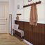 WEBI Garderobenleiste,Wandgarderobe Holz mit 8 Haken Gusseisen,Garderobenhaken Wand Garderobe Hakenleiste,Kleiderhaken Wand für Mäntel,Jacken,Braun