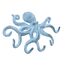 Hampton Nautical Rustic Dark Blue Whitewashed Cast Iron Octopus Hook 11 Inch - Decorative Hook - Sealife Metal Wall Hook