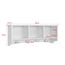 SoBuy® FRG48-W Wandgarderobe,Wandhaken, Hängeregal, Badezimmerschrank,mit 4 Haken,weiß, B 60 cm