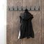 WEBI Garderobenleiste,Wandgarderobe mit 8 Haken Gusseisen,Garderobenhaken Wand,Kleiderhaken Wand Garderobe für Mäntel,Jacken,Grau