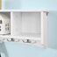 SoBuy® FRG48-L-W Wandgarderobe Wandhaken Hängeregal Badezimmerschrank mit 5 Haken weiß, B 72cm