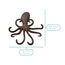Comfify Gusseiserner Oktopus-Wandhaken - Schwebender Haken für den Eingang, die Tür oder das Bad - Innovatives Wanddekor mit Tentakeln zum Aufhängen von Kleidung - Schrauben und Dübel inklusive