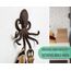 Comfify Gusseiserner Oktopus-Wandhaken - Schwebender Haken für den Eingang, die Tür oder das Bad - Innovatives Wanddekor mit Tentakeln zum Aufhängen von Kleidung - Schrauben und Dübel inklusive