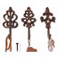 Comfify Dekorativer Shabby Chic Wandhaken - Rustikal - Antik anmutend - Französischer Landhaus-Charme - Große Dekorative Hängehaken - 3er Set - Schrauben und Dübel zur Montage inklusive