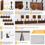 Homagic Wandgarderobe, 120 cm, Braun gebrannt, rustikaler Handtuchhalter für Badezimmer, Wohnzimmer, Haken für Mäntel, Hüte, Kleidung