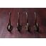 CRAFTSMAN ROAD Vintage-Wandhaken aus Gusseisen, rustikale Landhausstil-Kleiderhaken, für| Mäntel, Taschen, Handtücher, Hüte, klassisch, schlank, Antik-Messing-Finish, Set mit 4 Stück