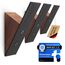 Wandhaken | Kleiderhaken Wand [3er SET] mit Montagematerial - Stilvolle Garderobenleiste, Huthaken, Garderobenhaken, Jackenhalter (Schwarz-Walnuss)