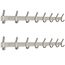 Garderobenleiste zur Wandmontage, gebürstetes Nickel, 61,0-cm-Edelstahl-Hakenleiste, 8 strapazierfähige Doppelhaken, für Eingangsbereich, Badezimmer, Schlafzimmer, Handtuch-, Hut-Organizer, 2er-Pack