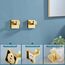 KOKOSIRI B1010BG-P2 Handtuchhaken, Wandhalterung, quadratisch, Kleiderhaken, Badezimmer, Küche, Garage, strapazierfähig, Wandmontage, SUS 304 Edelstahl, gebürstetes Gold, B1010BG-P2