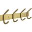 SAYONEYES Wandgarderobe Gebürstet Gold - 30,5 cm Edelstahlstange mit 4 Doppelgarderobenhaken für Eingangsbereich, Badezimmer, Schlafzimmer, Küche - Moderne goldene Hakenleiste für Mäntel, Hüte
