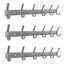 Garderobenleiste zur Wandmontage, gebürstetes Nickel, 43,2-cm-Edelstahl-Hakenleiste, 6 strapazierfähige Doppelhaken, für Eingangsbereich, Badezimmer, Schlafzimmer, Handtuch-, Hut-Organizer, 3er-Pack