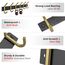 Garderobenleiste Wandhalterung, Schwarz und Gold, Hakenleiste mit 6 Doppelgarderobenhaken, 43,2 cm, Edelstahl-Wandhaken für Eingangsbereich, Badezimmer, Schlafzimmer, Schrank, Handtuch, Hut, Tasche