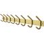 SAYONEYES Wandgarderobe Gebürstet Gold - 61.0 cm Edelstahl Stange mit 8 Doppelgarderobenhaken für Eingangsbereich, Badezimmer, Schlafzimmer, Küche - Moderne Gold Hakenleiste für Mäntel, Hüte