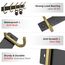 SAYONEYES Wandgarderobe - Schwarz und Gold Hakenleiste mit 5 Doppelgarderobenhaken, 38,1 cm Edelstahl-Wandhaken für Eingangsbereich, Badezimmer, Schlafzimmer, Schrank, Handtuch, Hut, Tasche, robuster