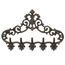 Sungmor Retro Style Gusseisen Wandhalterung mit 5 Haken - 13,07 × 8,74 Zoll/Aushöhlungsmuster Dekorative Hängegestell - Charming Home Decor