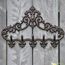 Sungmor Retro Style Gusseisen Wandhalterung mit 5 Haken - 13,07 × 8,74 Zoll/Aushöhlungsmuster Dekorative Hängegestell - Charming Home Decor