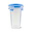 EMSA Clip & Close Frischhaltedose, rund, 0,35 L, Aufbewahrungsbox, 100 Prozent dicht, spülmaschinen-, gefrier-, mikrowellenfest, Transparent, Blau, Made in Germany, 508551