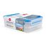 EMSA Clip & Close Frischhaltedose, rechteckig, 2 X 0,6 L, Aufschnittboxsystem mit Deckel, Aufbewahrungsbox, 100 Prozent dicht, spülmaschinen-, gefrier-, mikrowellenfest, Transparent, Blau, 513576