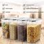 Wildone Frischhaltedosen, luftdicht, Müsli-Vorratsdosen für Zucker, Mehl, Snacks, Backzubehör, auslaufsicher, mit Verschlussdeckel, 4 Stück (4 l)
