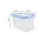 EMSA Clip & Close Frischhaltedose, rechteckig, 10,6 L, Maxiformat, Aufbewahrungsbox, 100 Prozent dicht, spülmaschinen-, gefrier-, mikrowellenfest, Transparent, Blau, Made in Germany, 508549