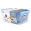 EMSA Clip & Close Frischhaltedosen-Set, rechteckig, 0,55 L u. 1,00 L u. 2,20 L, Aufbewahrungsboxen, 100 Prozent dicht, spülmaschinen-, gefrier-, mikrowellenfest, Transparent, Blau, 508566