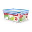 EMSA Clip & Close Frischhaltedose, rechteckig, 3,7 L, Aufbewahrungsbox, 100 Prozent dicht, spülmaschinen-, gefrier-, mikrowellenfest, Transparent, Blau, Made in Germany, 512888