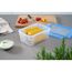 EMSA Clip & Close Frischhaltedose, rechteckig, 2,2 L, Aufbewahrungsbox, 100 Prozent dicht, spülmaschinen-, gefrier-, mikrowellenfest, Transparent, Blau, Made in Germany, 508544