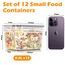Withosent 0.8L Vorratsdosen Luftdicht Set, 12er Aufbewahrungsbox Küche mit Deckel Kunststoff, Vorratsbehälter Organizer Mikrowellengeeignet zur Makkaroni, Snacks, Süßigkeiten, Obst, Cornflakes