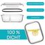 Vtopmart 3Pack 975ml Meal Prep Boxen, Glasbehälter mit Deckel, Frischhaltedosen Glas mit Deckel für Mikrowelle, Ofen, Gefrierschrank und SpüLmaschine