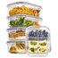 Vtopmart 5Pack 975ml Meal Prep Boxen, Glasbehälter mit Deckel, Frischhaltedosen Glas mit Deckel für Mikrowelle, Ofen, Gefrierschrank und SpüLmaschine