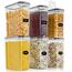 Withosent 2.5L Vorratsdosen Luftdicht 6er Set, Aufbewahrungsbox Küche mit Deckel aus Plastik, Vorratsbehälter Organizer Müslidose für Getreide, Mehl, Müsli, Cornflakes, Pasta, Futter Haustiere