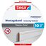 tesa Montageband Tapete&Putz, 10 kg Haltekraft pro Meter - starkes, doppelseitiges Montageklebeband zur Befestigung auf Gips und Tapeten - 5 m x 19 mm