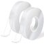 Art3d 8m Doppelseitiges Klebeband Nano Extra Stark Transparent Double Sided Tape 2 Rollen Mehrzweck-Klebeband Teppichmatte Fotorahmen Küche Bastelwandmontage Zuhause AutoTeppich