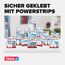 tesa Powerstrips transparent Deko - doppelseitige Klebestreifen für leichte Dekorationen, bis zu 1kg Haltekraft - selbstklebend 1kg 8 Powerstrips