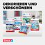 tesa Powerstrips POSTER im 3er Pack - Doppelseitige Klebestreifen für Poster und Plakate - Selbstklebend und spurlos wieder ablösbar - Bis zu 200 g Halteleistung - insgesamt 60 Powerstrips