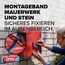 tesa Powerbond Montageband für Ziegel und Stein, 10 kg Haltekraft pro Meter - doppelseitiges Montageklebeband für Innen und Außen - 5 m x 19 mm