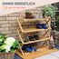 Felino® Schuhregal Schuhablage Organizer aus Bambus Holz offen | 70cm lang | Schuhorganizer offenes Regal klappbar auch für Camping