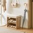 YMYNY Schuhbank mit Sitzfläche, Schuhschrank mit sitzbank, Schuhregal Klein mit Sitzbank, Sitzbank mit Stauraum für Eingang, Flur, Schlafzimmer, 42H*39L*28Wcm, Licht Natürlich HBD028R